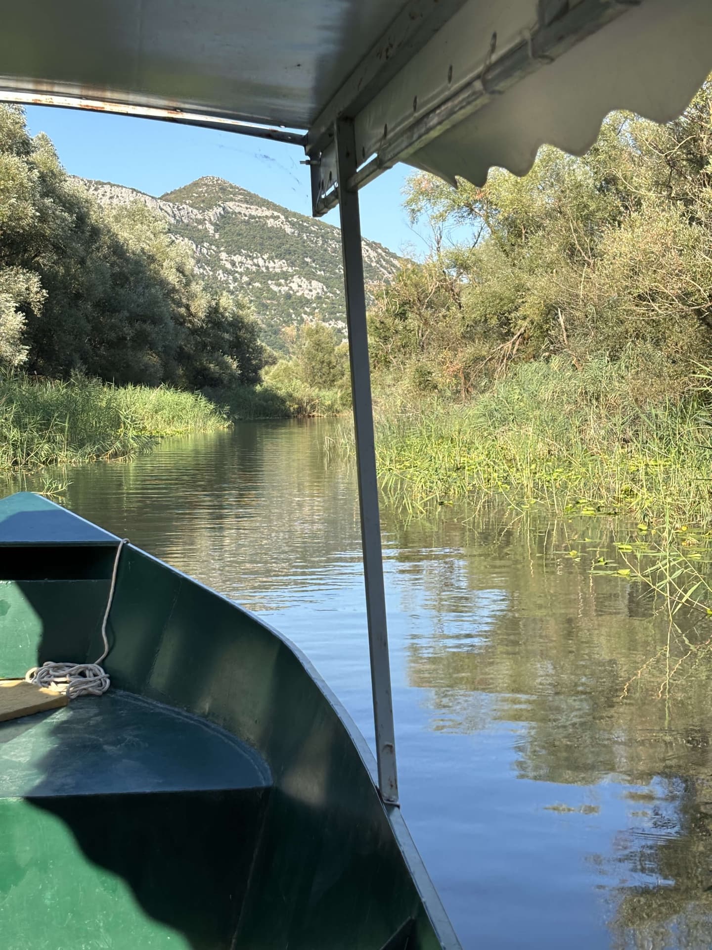 Private boat on the Crnojevica River, Lake Skadar